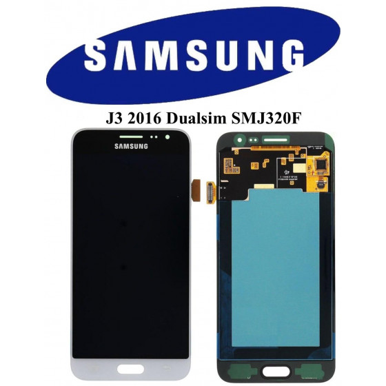 LCD ORIGINALE SAMSUNG J3 2016 DS BIANCO SMJ320F GH97-18414A