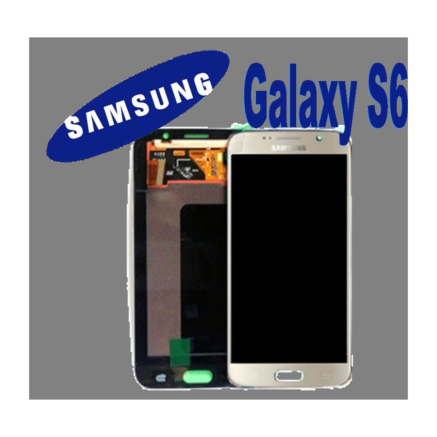 LCD + TOUCH ORIGINALE PER GALAXY S6 ORO GH97-17260C