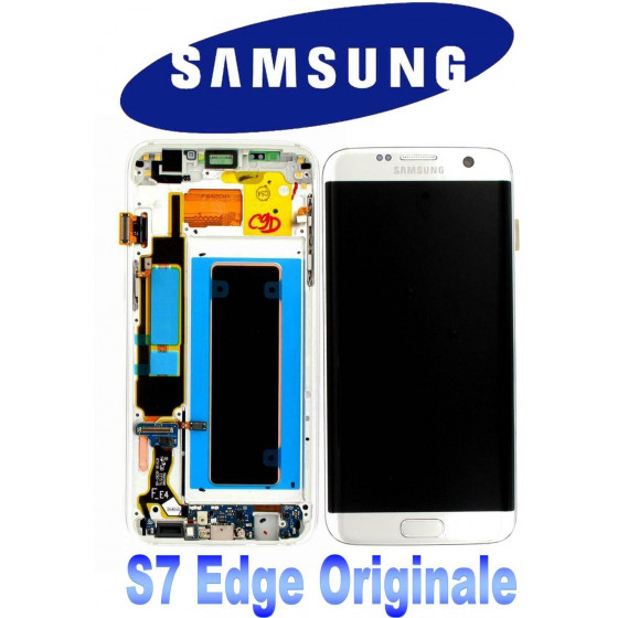 LCD + TOUCH PER GALAXY S7 EDGE ORIGINALE SILVER GH97-18533B