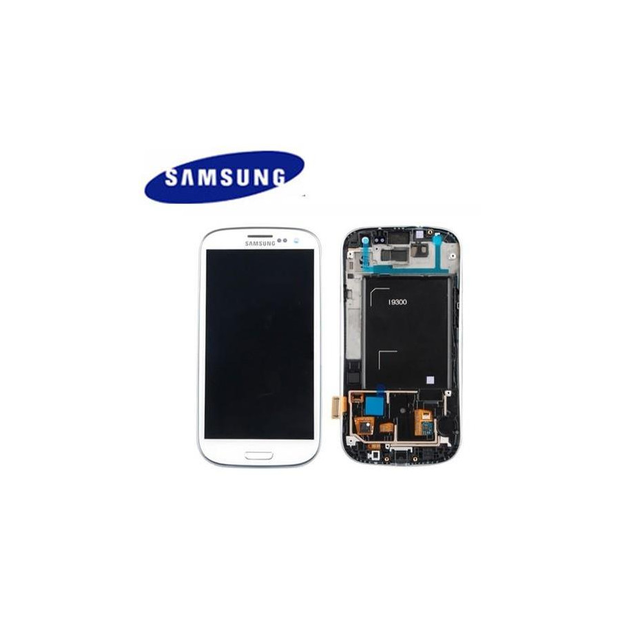 LCD + TOUCH SCREEN ORIGINALE SVC/RW PER I9300 BIANCO 13630B