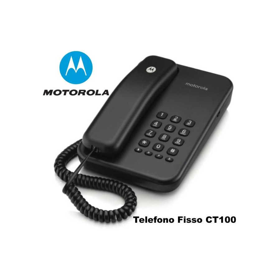 TELEFONO FISSO CT100 MOTOROLA NERO