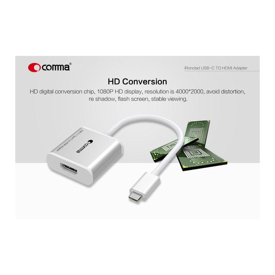 iRonclad Adattatore Usb-C a HDMI in HD 1080p 4000x2000 px