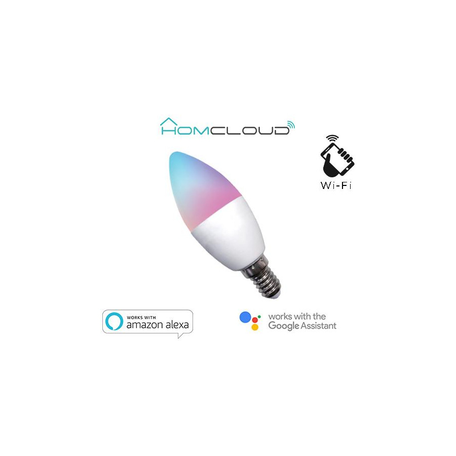 Lampadina Wi-FI RGB+BIANCO CALDO E14 dimmerabile