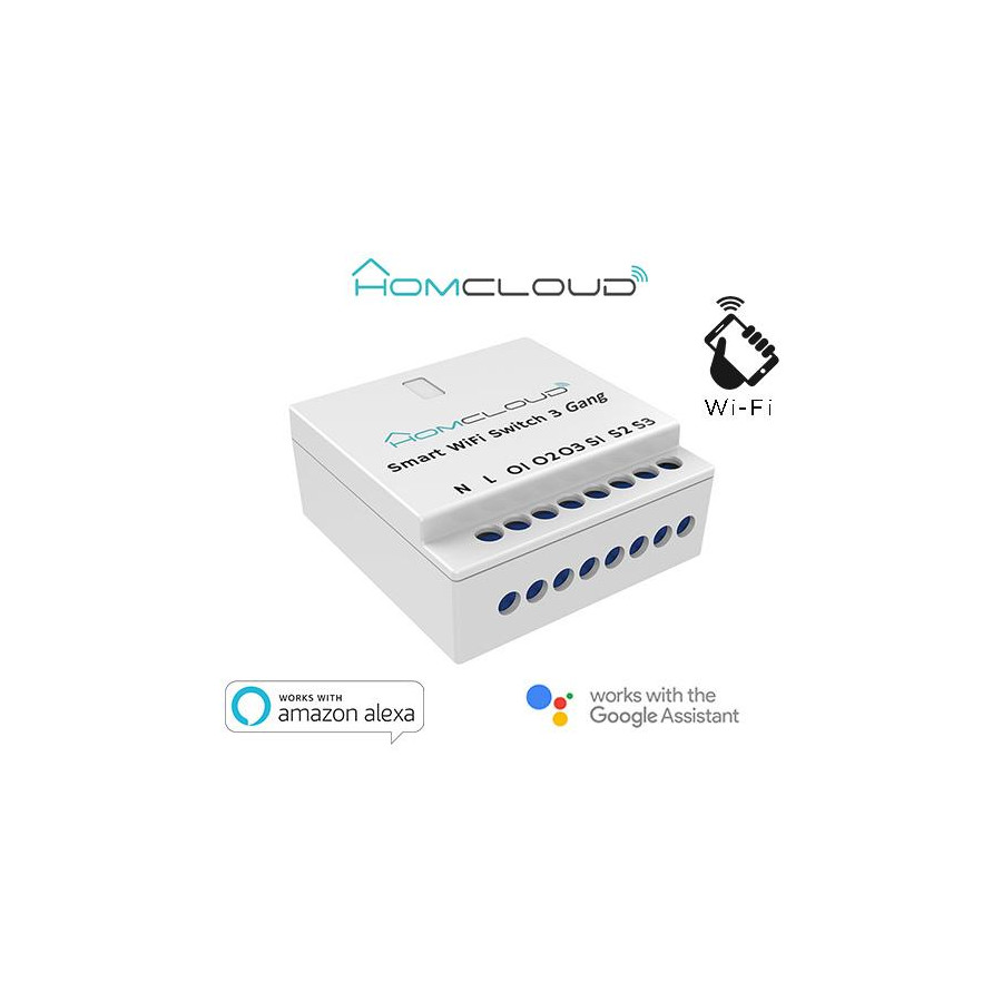 Interruttore Intelligente Wi-Fi 3 canali da incasso