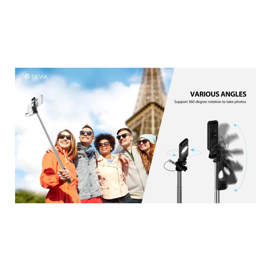 Selfie Stick 360 con filo per iOS & Android Rosa