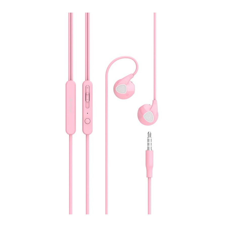 Auricolari con Mic e Controllo D2 Ripple 1.2 mt Rosa