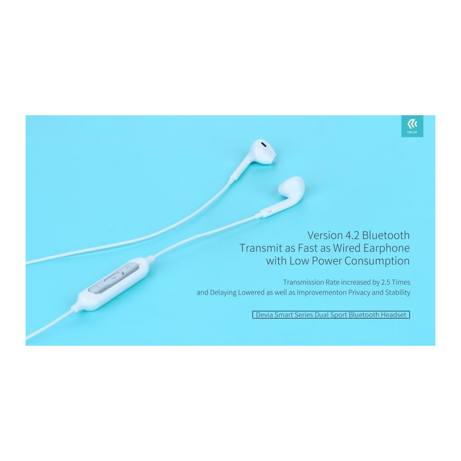 Auricolari Sport Bluetooth 4.2 Smart ultra leggeri bianchi