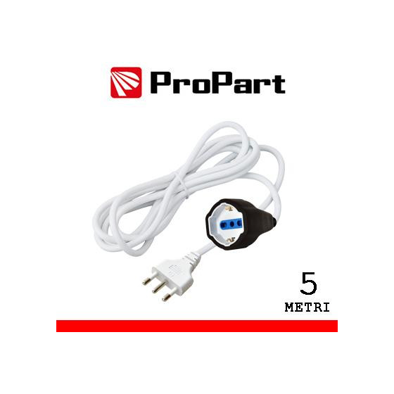 Prolunga lineare bipasso-schuko 5metri spina16A