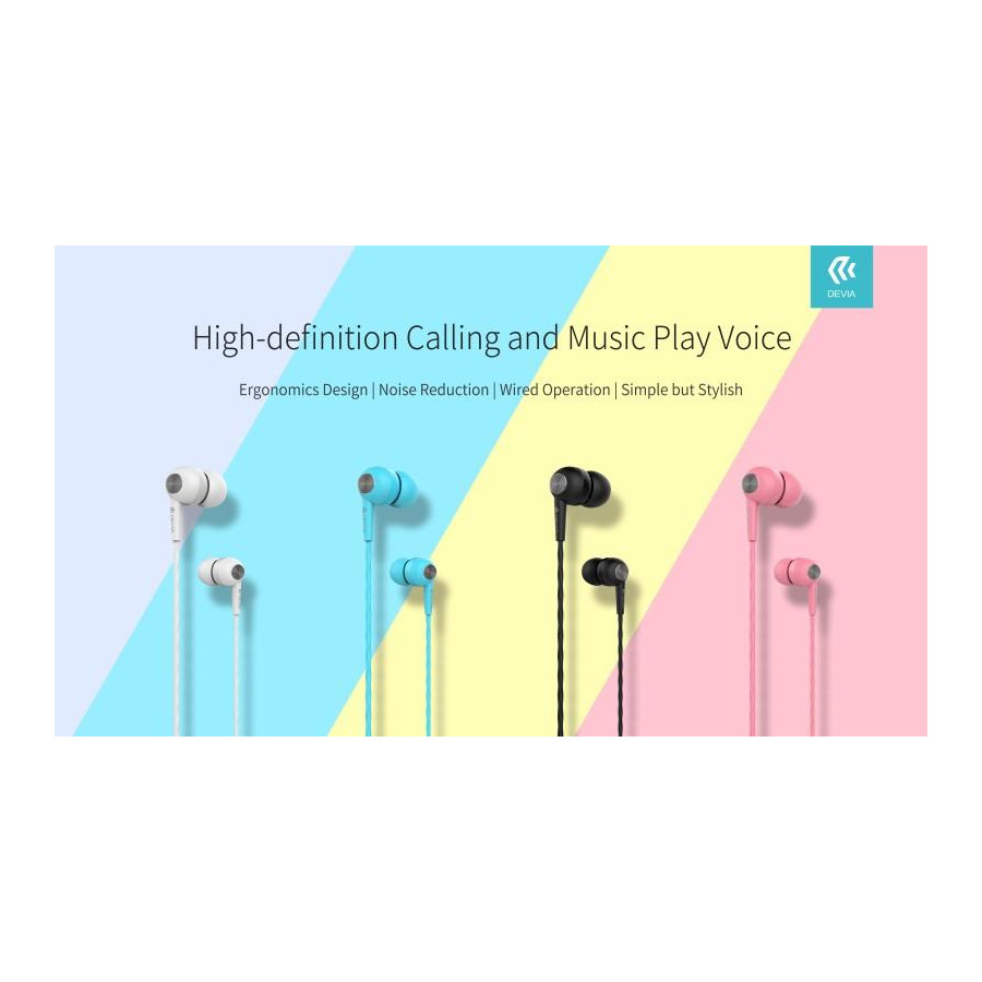 Auricolari Hi-Fi a filo con controllo Brano e risposta Bianc