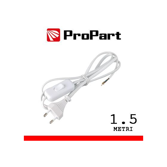 Prolunga con interruttore 1.5m spina10A 2poli nero polybag