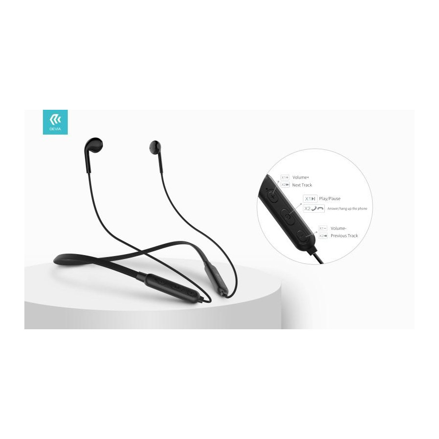 Auricolari Smart Sport Dual Bluetooth con archetto Neri