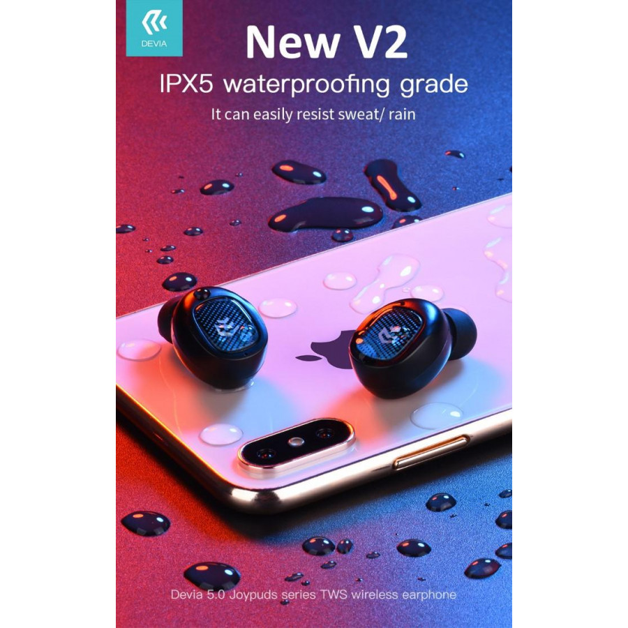 Auricolari JoyPods V2 Wireless Bluetooth 5.0 Stereo TWS Nero