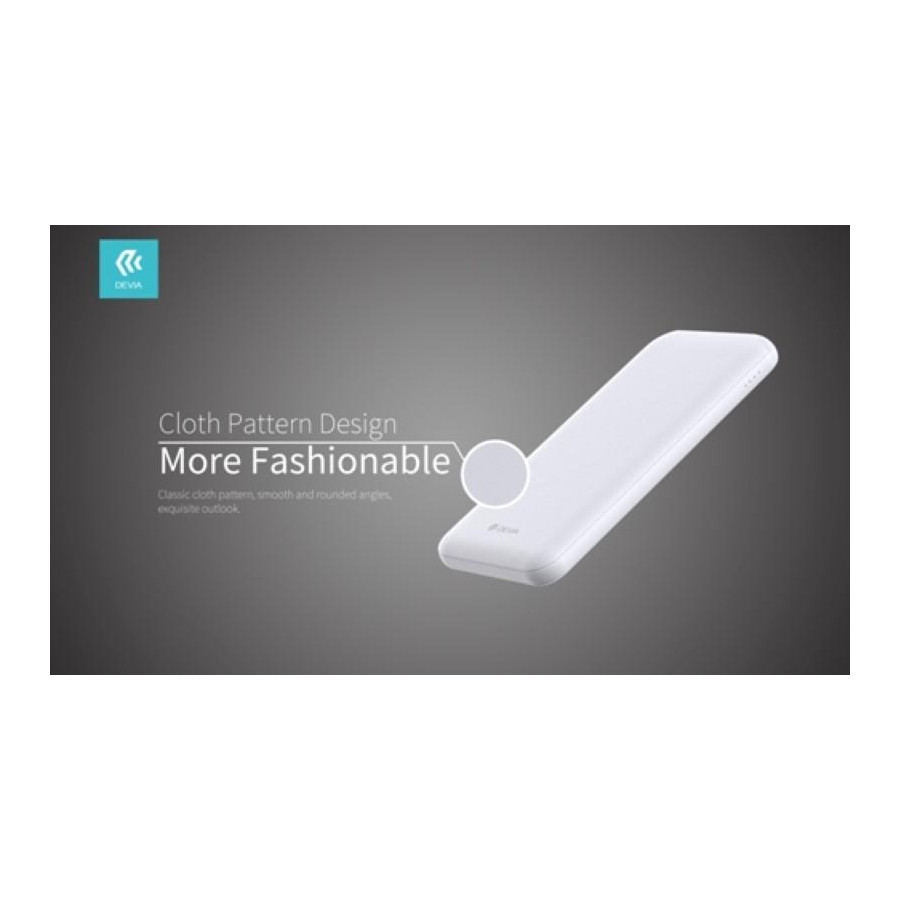 Devia Smart Power Bank 10.000 mAh Doppia uscita Bianco