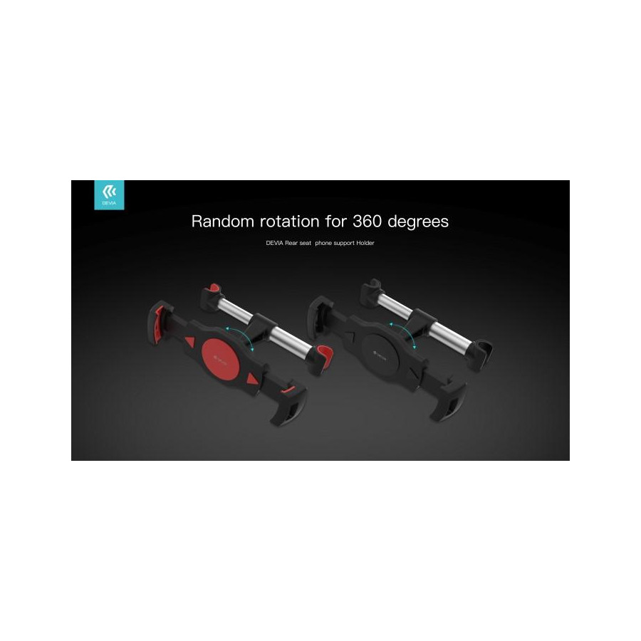 Supporto Tablet poggiatesta posteriore 4.7-10.1 p. Rosso