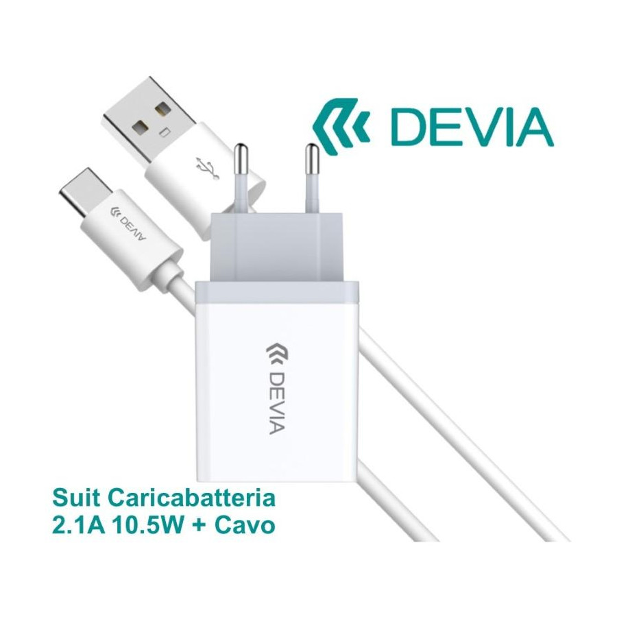 Suit Carica Batteria 2,1A e Cavo Usb Type C