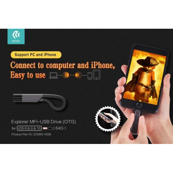 Chiavetta OTG per Apple Certificata MFI 64 Gb Usb 3.0