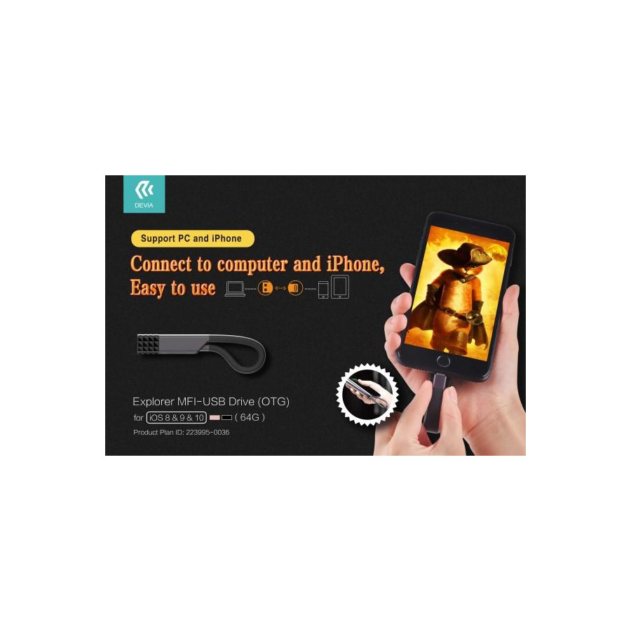 Chiavetta OTG per Apple Certificata MFI 64 Gb Usb 3.0