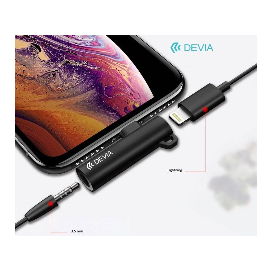 Adattatore Audio Jack 3.5 a Lightning apple + Carica Nero