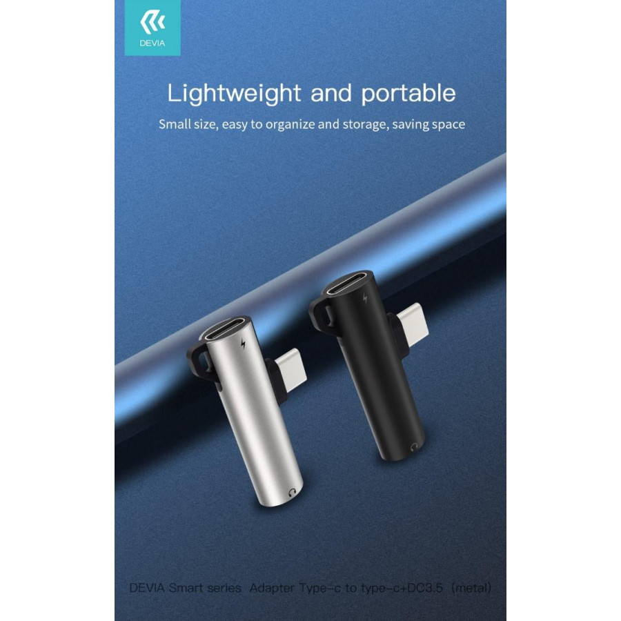 Adattatore Audio Jack 3.5 a Tipo-C + Carica Silver