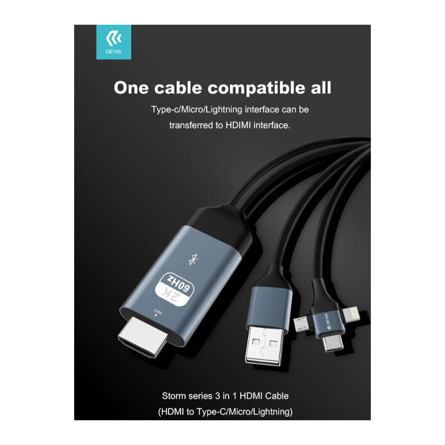 Adattatore da HDMI a Type-C / Micro Usb / Apple Lightning 