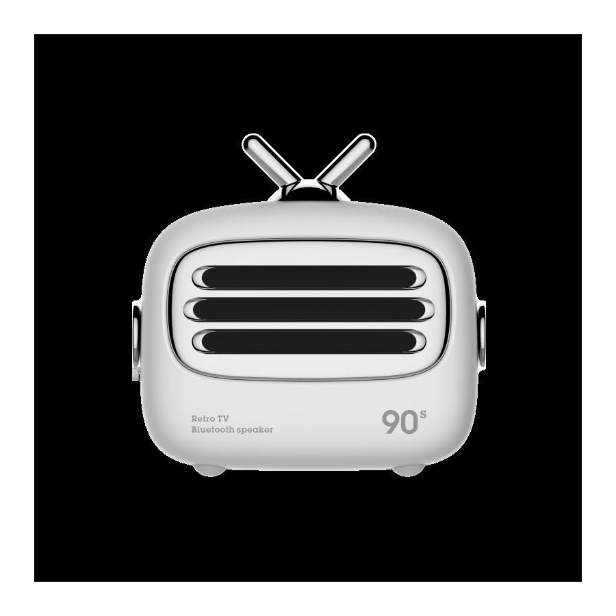 Mini altoparlante Bluetooth 4.2 vintage Bianco