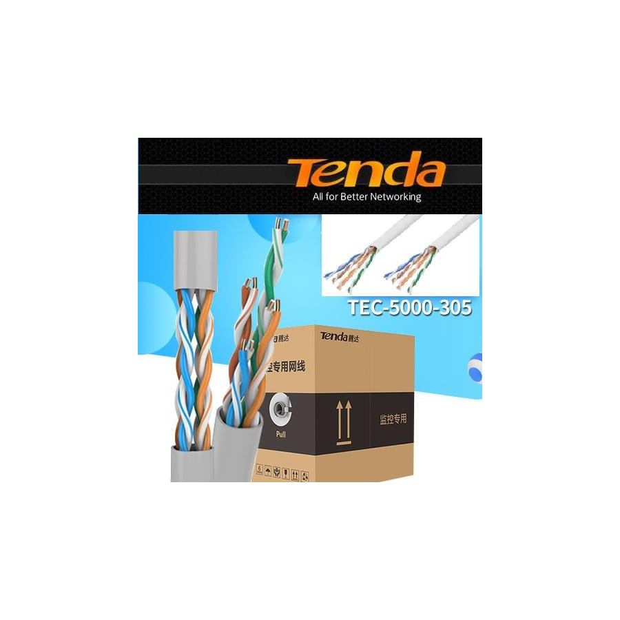 Cavo ethernet CAT5 UTP 0.45mm 8 fili 24AWG - bobina 305metri