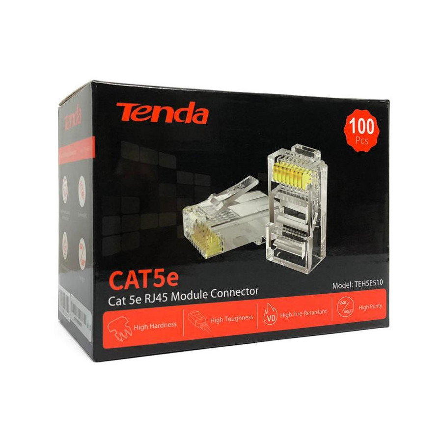 Connettore Cat5e UTP placcato oro 24K 50micron conf. 100 pz