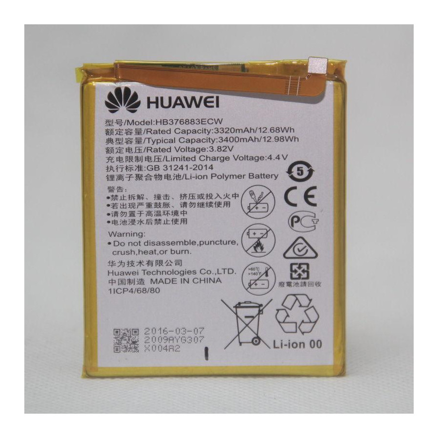 Batteria Originale 3400mAh HB376883ECW per Huawei P9 Plus